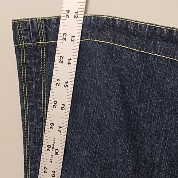 IE Denim Skirt with Green Stitching - Picture 7 of 11